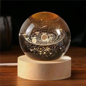 3D Solar System Crystal Ball 2.36 Inches Universe Gifts with Collectors